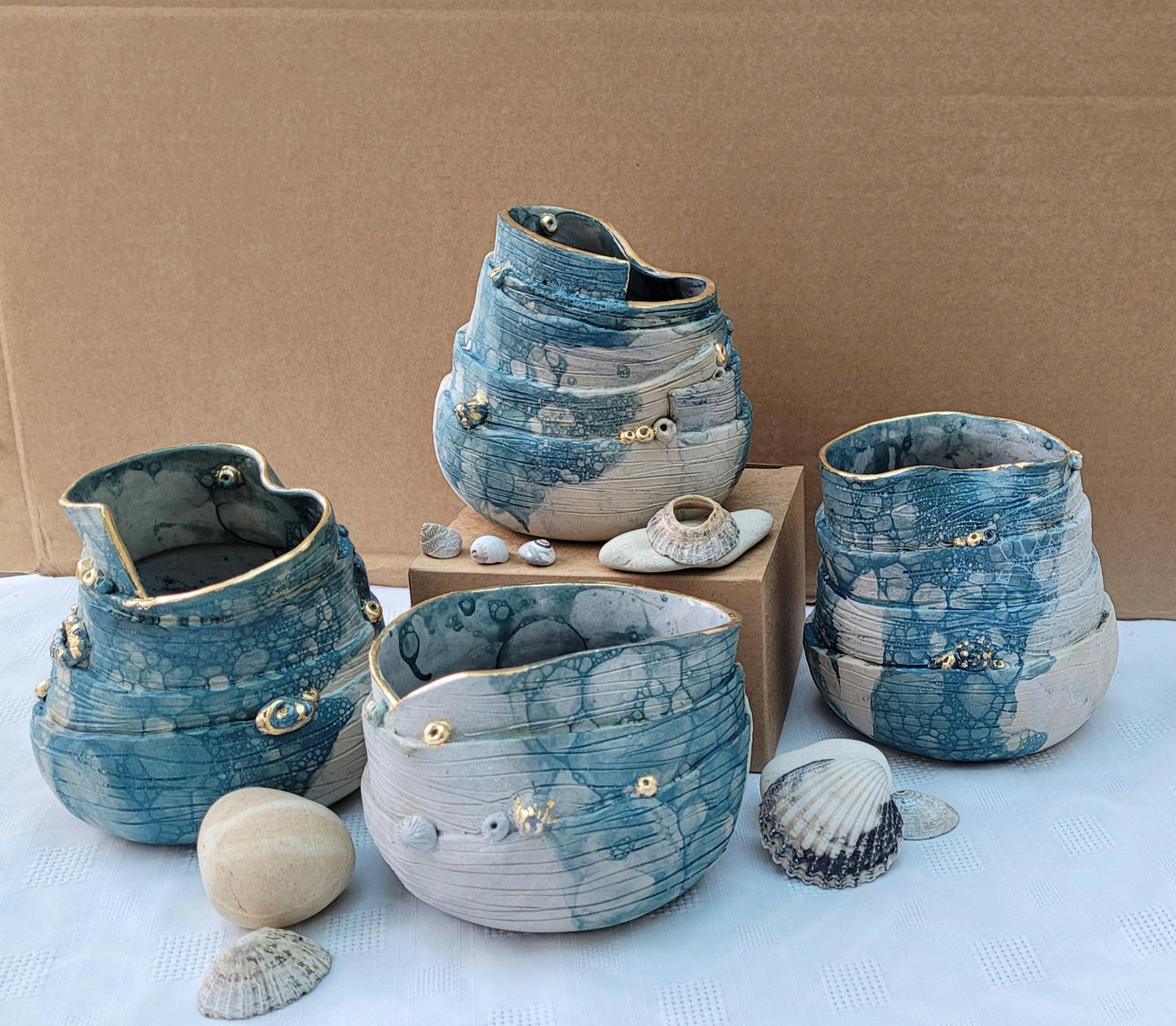 Sea Cauldron  Stoneware Bowls