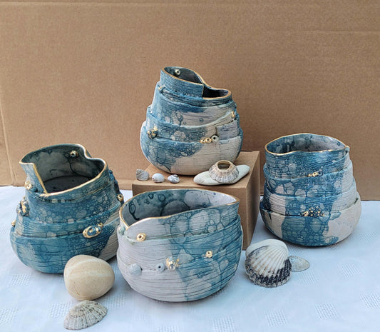 Sea Cauldron  Stoneware Bowls